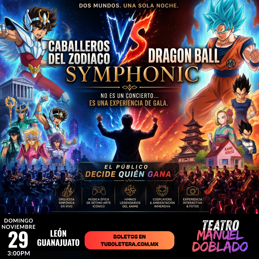 Póster de Caballeros del Zodiaco vs Dragon Ball Symphonic